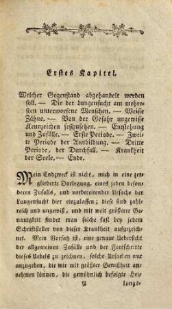 Über die Natur und Heilung des Lungensucht : nebst e. Anh. von d. Nutzen u. d. Wirkungen d. öfters gegebenen Brechmittel