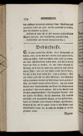 Bedürfnisse