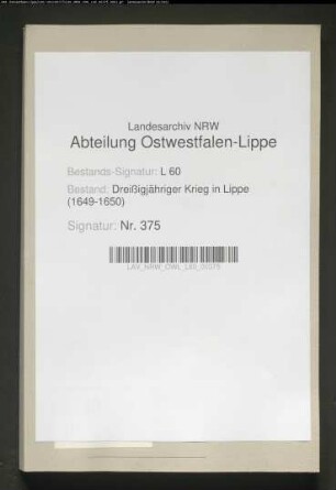 Kriegsjahre 1648/49