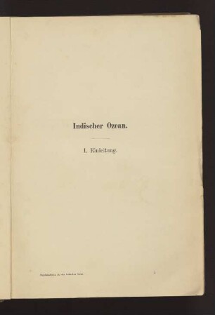 I. Theil. Indischer Ozean