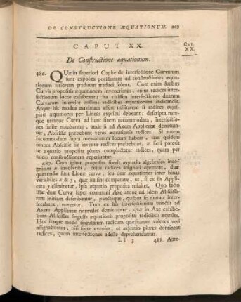 Caput XX. De Constructione aequationum
