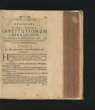 Titulus I. De Haereditatibus, quae ab intestato deferuntur.