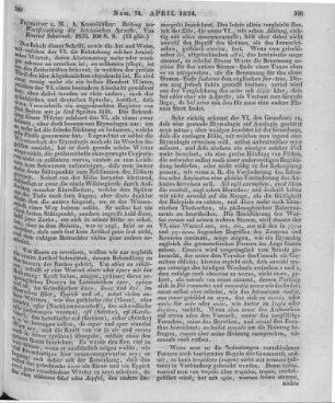 Schwenck, J. K.: Beitrag zur Wortforschung der lateinischen Sprache. Frankfurt am Main: Sauerländer 1833