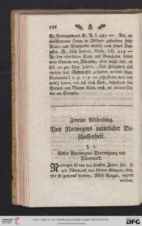 Zweyte Abtheilung: Von Norwegens natürlicher Beschaffenheit