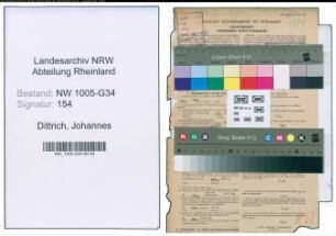 Entnazifizierung Johannes Dittrich , geb. 27.11.1892 (Arzt)