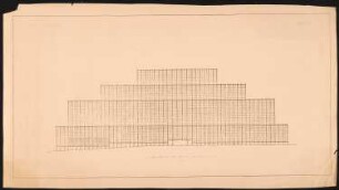 Messehaus, Hamburg Vorschlag B: Aufriss Ostansicht 1:500 (von Inv.Nr. 3286)