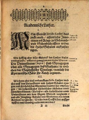 Der academische akademische Luther : das ist die zweinzigste [20.] Probe
