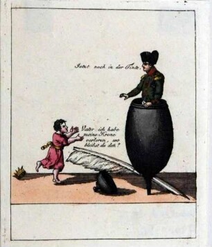 Napoleon-Karikatur: "In der Tinte"