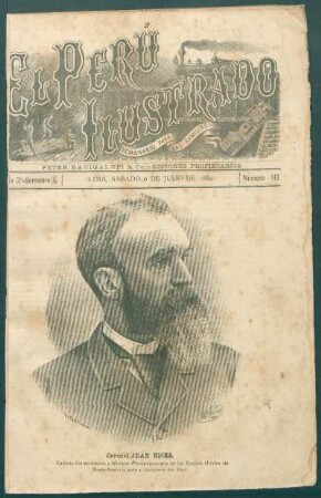 [Retrato de] Coronel Juan Hicks. : Enviado Extraordinario y Ministro Plenipotenciario de los Estados Unidosde Norte-América, ante el Gobierno del Perú.