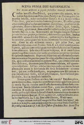 Scena Primae Diei Saturnalium