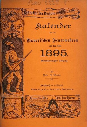 Kalender für die bayerischen Feuerwehren : auf das Jahr .... 24. 1895