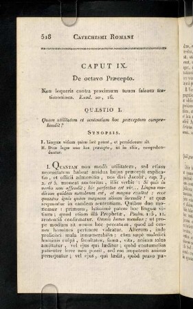 518-544, Caput IX. De octavo Praecepto.