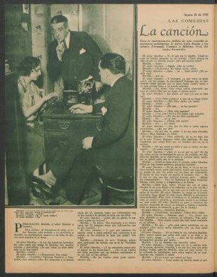 La canción de la máquina : Las comedias de "El Hogar". - Un acto.