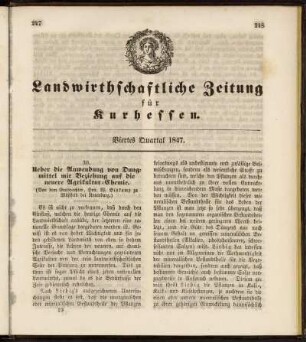 Viertes Quartal 1847