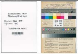 Entnazifizierung Franz Kohlenbach , geb. 07.11.1900 (Steiger)