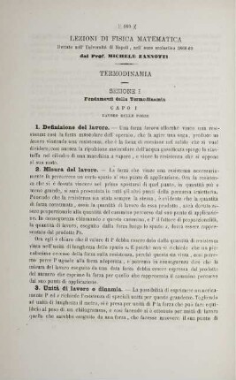 Lezioni sulla Termondinamia.