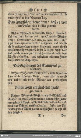 Einen bösen entzündeten Hals zu curiren