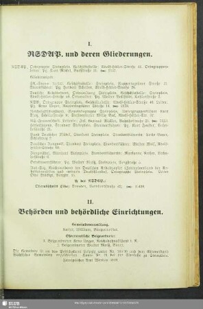 I. NSDAP und deren Gliederungen