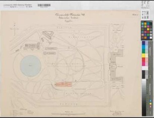 Münster (Münster) Botanisches Institut der Universität (Heizungs- und Leitungsanlage) Blatt 5 Lageplan 1914 1 : 625 58 x 77 Lithographie: Bogdan Gisevius, Berlin Weißgerber KSM Nr. 1485,5