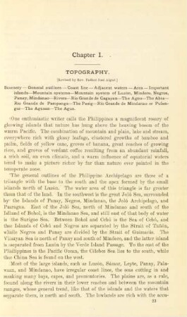 Chapter I. Topography