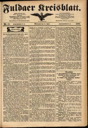 Zweite Ausgabe vom Mittwoch, den 03. Juni 1903.