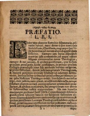 Controversiarum theologicarum et quidem exoticarum, quae recentioribus his temporibus fuerunt motae, fasciculus