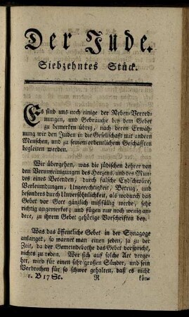 Siebzehntes Stück.