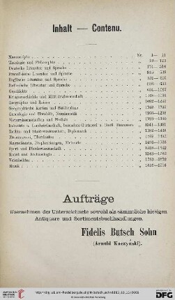 Inhalt - Contenu