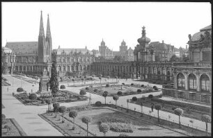 Dresden. Zwinger mit Anlagen und Sophienkirche