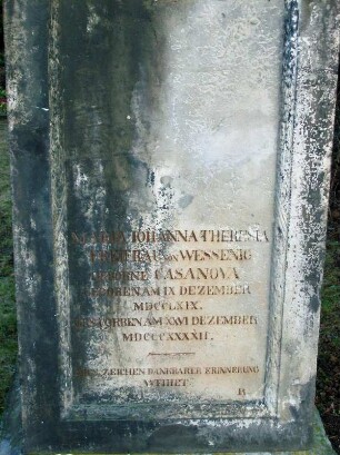 Grabmal für Giovanni Battista Casanova, Dresden