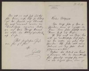 Schreiben an Hermann Muthesius (Brief)