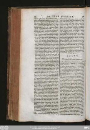 Caput V. De materia & forma vitae aeternae.