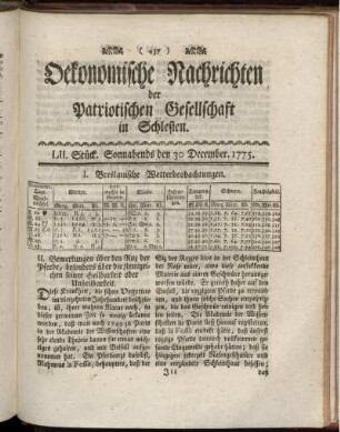LII. Stück. Sonnabends den 30 December. 1775.
