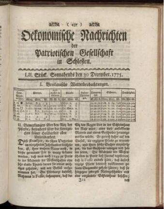 LII. Stück. Sonnabends den 30 December. 1775.