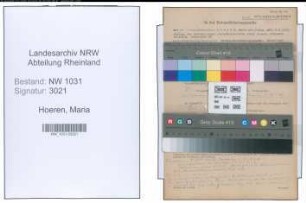 Entnazifizierung Maria Hoeren , geb. 08.03.1913 ()