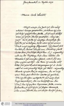 Brief vom 23.09.1898