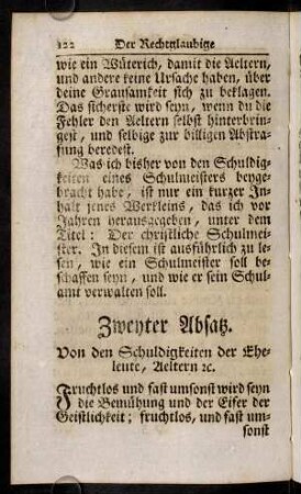 122-228, Zweyter Absatz. Von den Schuldigkeiten der Eheleute, Aeltern