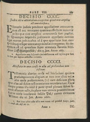 Decisio CCCCI. - CCCCXCVI.