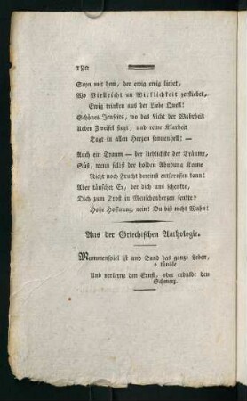 180, Aus der Griechischen Anthologie