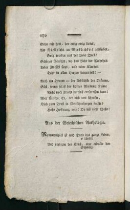 180, Aus der Griechischen Anthologie