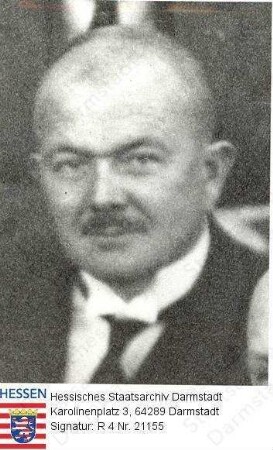 Stein, Friedrich Wilhelm (1887-1956) / Porträt, Brustbild, Ausschnitt aus Gruppenaufnahme