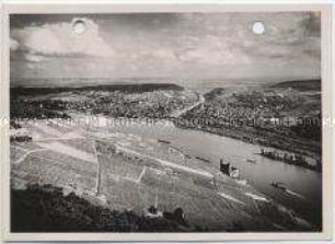 Bingen am Rhein, Bingerbrück, Blick auf die Städte
