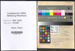 Entnazifizierung Hans Henz , geb. 04.08.1907 (Kaufmaennischer Angestellter)