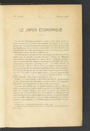Le Japon Économique