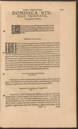 Dominica XIX. Post Trinitatis ...