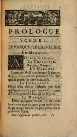 Les Paysans de qualité, et les Débuts : Comédies en un acte