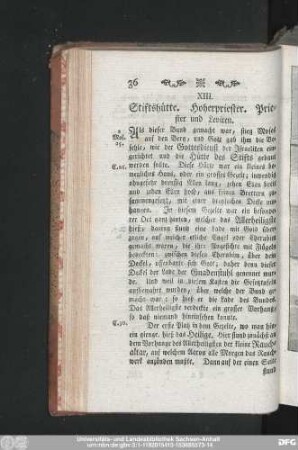 XIII. Stiftshütte. Hoherpriester. Priester und Leviten.