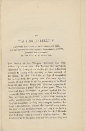 T'ai-ping rebellion.