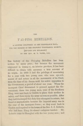 T'ai-ping rebellion.
