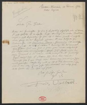 Brief an Ludwig Strecker an B. Schott's Söhne : 23.02.1926
